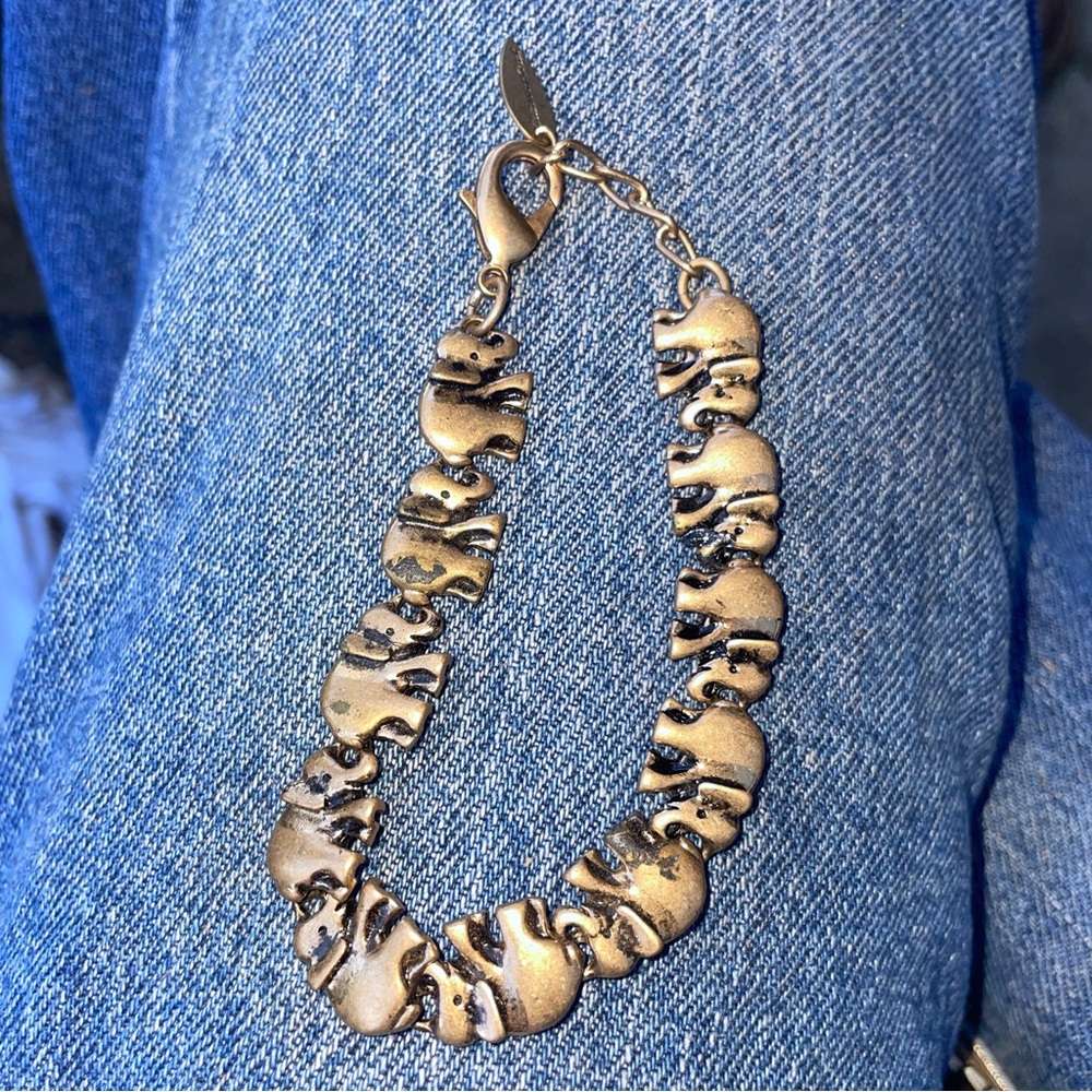 Coldwater Creek Bronze Elephant Bracelet new